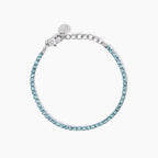 Bracciale Kidult Style 11 Tennis con cristalli azzurri