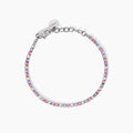 Bracciale Kidult Style 11 Tennis bianchi, rosa, lilla