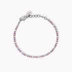 Bracciale Kidult Style 11 Tennis bianchi, rosa, lilla