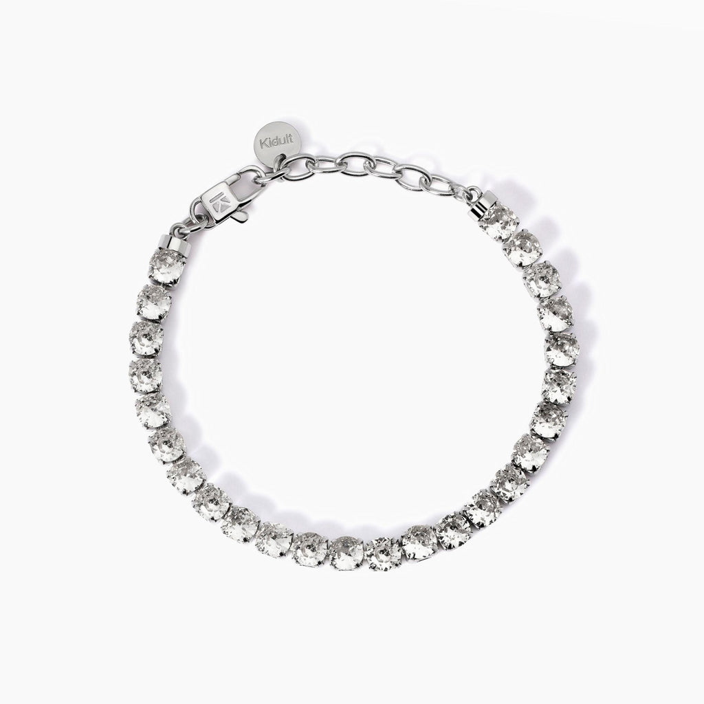 Bracciale Kidult Style 12 Tennis cristalli bianchi big