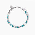 Bracciale Kidult Style 12 Tennis cristalli bianchi e azzurri big