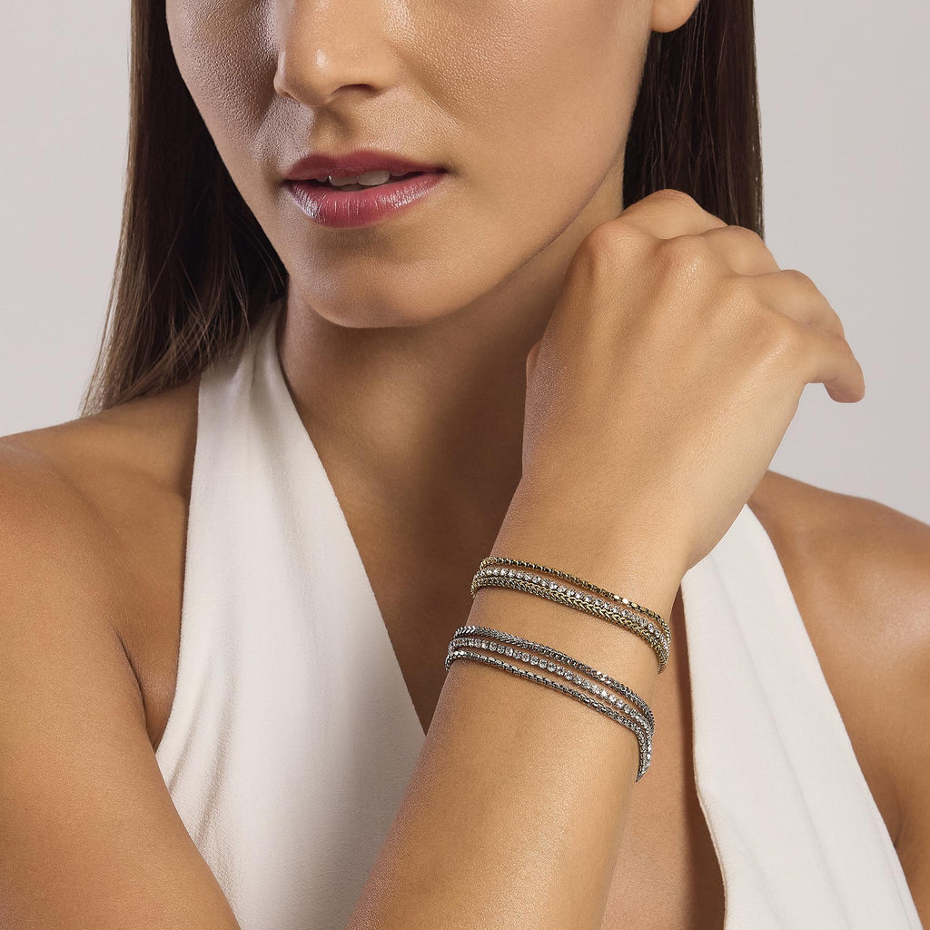 Bracciale Kidult Style 07 Tennis e catena doppia