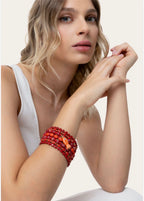 Bracciale Vestopazzo Coral Multistrato corallo con pesciolino