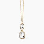 Collana Kidult Style 01 Cristalli baguette gold