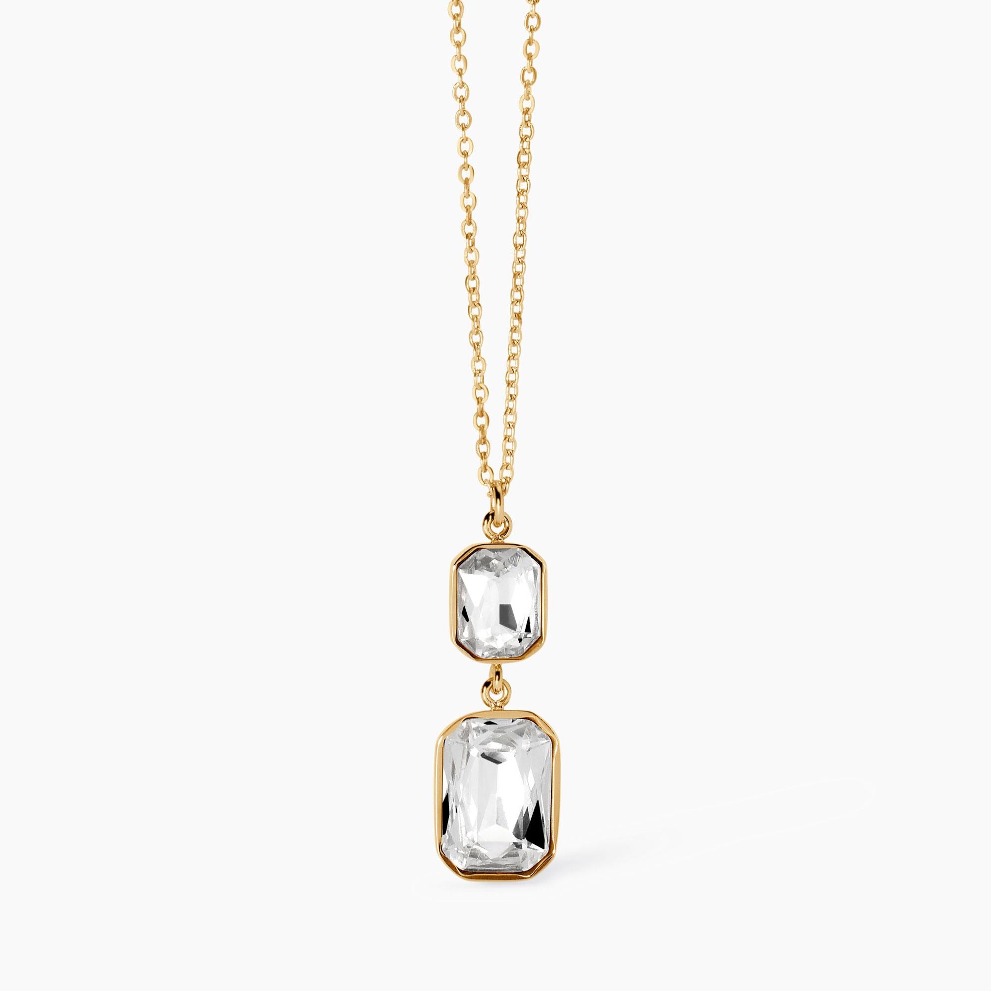 Collana Kidult Style 01 Cristalli baguette gold