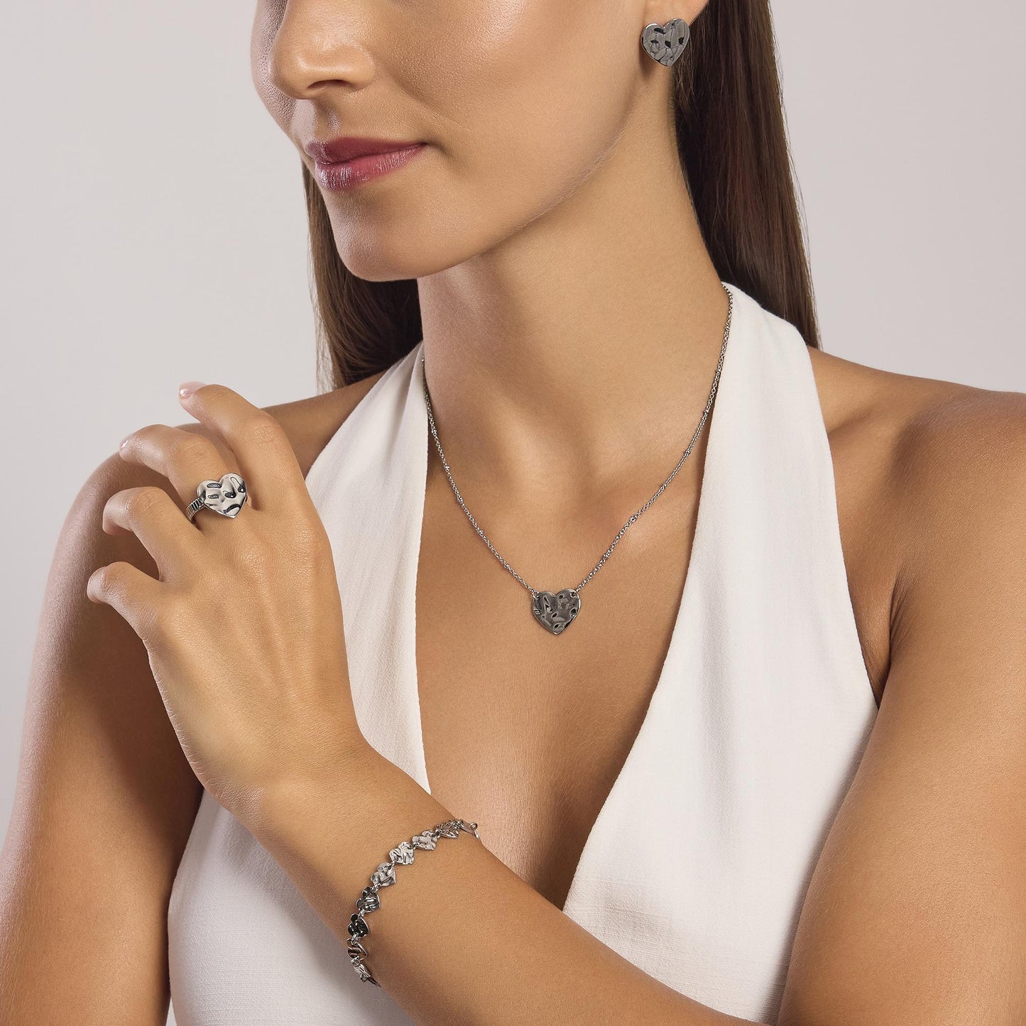 Collana Kidult Style 03 Cuore martellato