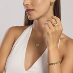 Collana Kidult Style 03 Cuore martellato gold