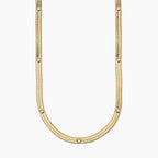 Collana Kidult Style 04 Snake e cristalli bianchi gold