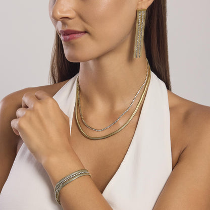 Collana Kidult Style 02 Tennis e snake gold