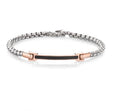 Bracciale uomo Héctor con piastra centrale rosè