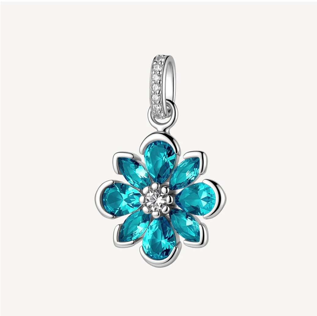 Charm argento Brosway Fancy Aqua green Fiore