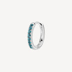 Orecchino argento Fancy Aqua green