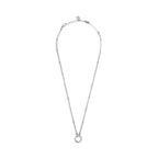 Collana Marlù catena mesh con sfere al centro moschettone ad anello