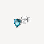 Orecchino argento Fancy Aqua green