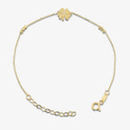 Bracciale Milor Quadrifoglio con Bead Diamantate Oro 375