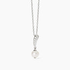 Collana Mabina donna Pavè di zirconi e perla coltivata