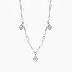 Collana Mabina donna Quadrifogli e perle