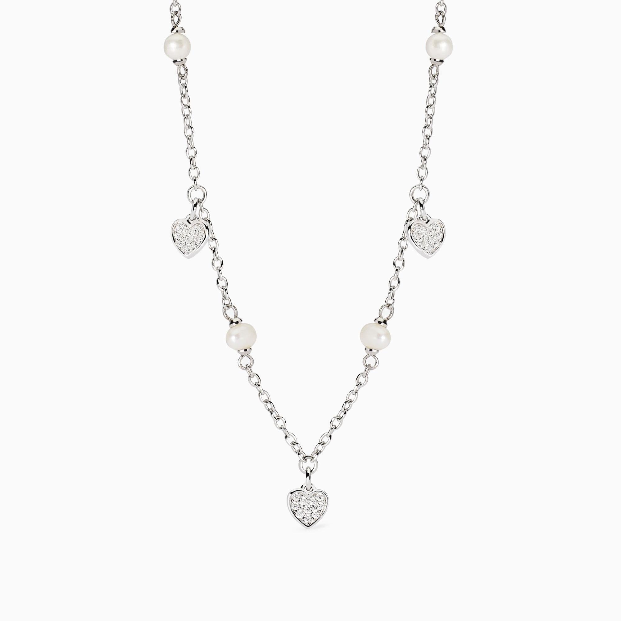 Collana Mabina donna Cuori e perle