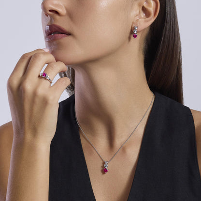 Collana Mabina donna Tris di cuori