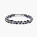 Bracciale Kidult uomo in acciaio e sodalite blu