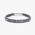 Bracciale Kidult uomo in acciaio e sodalite blu