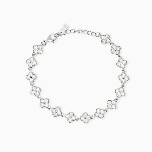 Bracciale Mabina donna Fiori con zirconi bianchi
