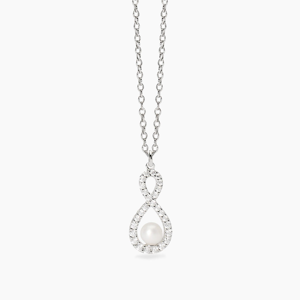 Collana Mabina donna Infinito e perla coltivata