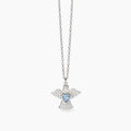 Collana Mabina donna Angelo con cuoricino acquamarina