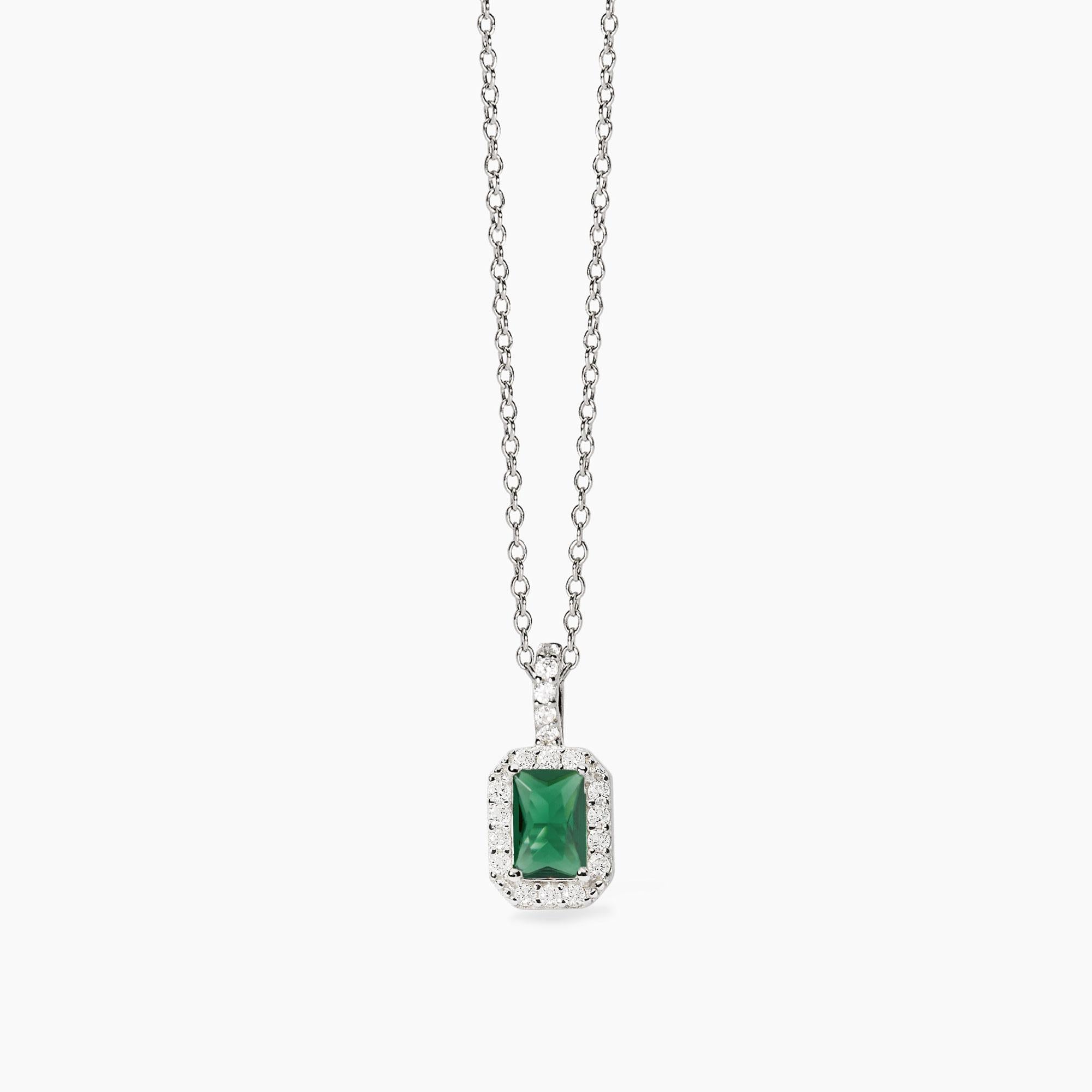 Collana Mabina donna Baguette smeraldo