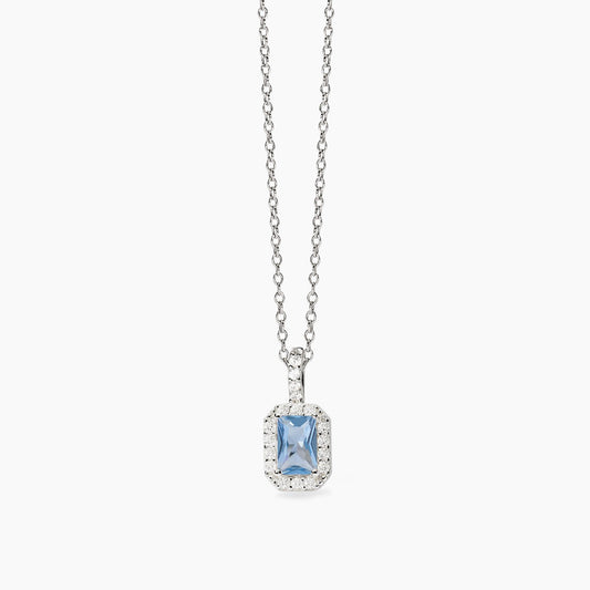 Collana Mabina donna Baguette acquamarina