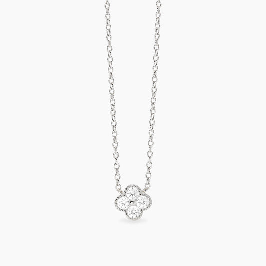 Collana Mabina donna Fiore zirconi bianchi