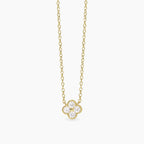 Collana Mabina donna Fiore gold con zirconi bianchi