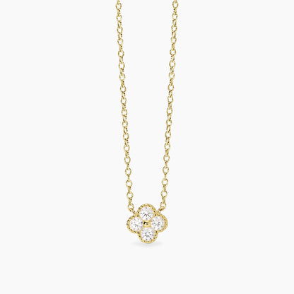 Collana Mabina donna Fiore gold con zirconi bianchi