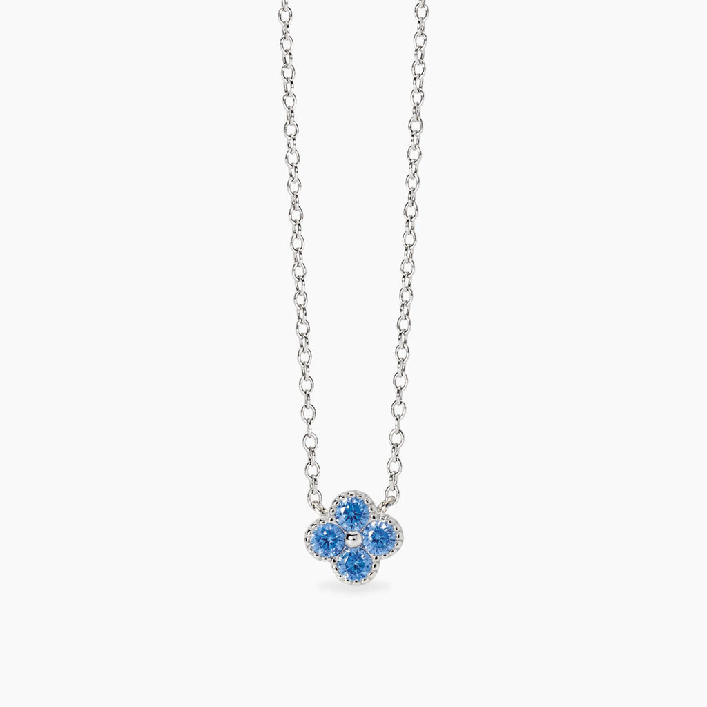 Collana Mabina donna Fiore zirconi azzurri