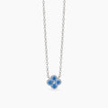 Collana Mabina donna Fiore zirconi azzurri