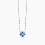 Collana Mabina donna Fiore zirconi azzurri