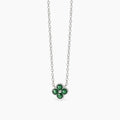Collana Mabina donna Fiore smeraldi sintetici