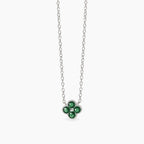 Collana Mabina donna Fiore smeraldi sintetici