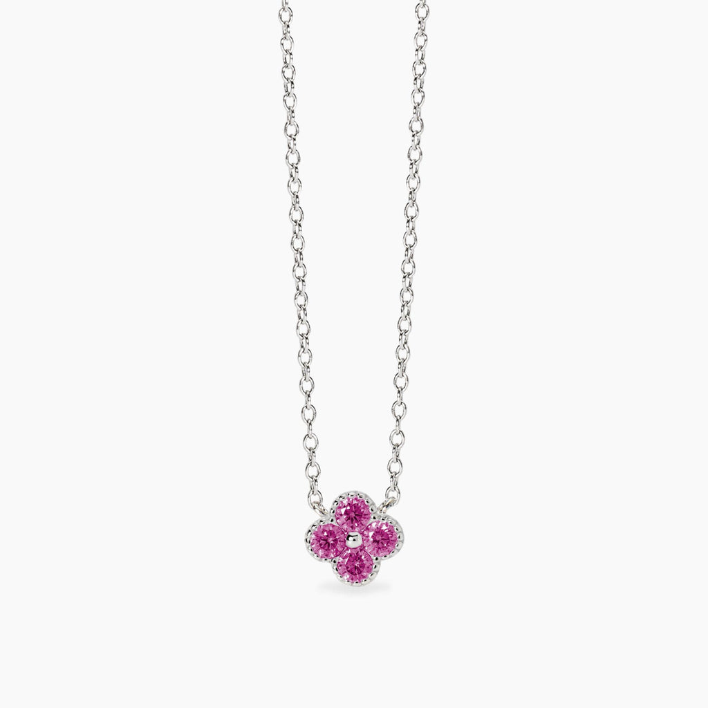 Collana Mabina donna Fiore tormaline rosa