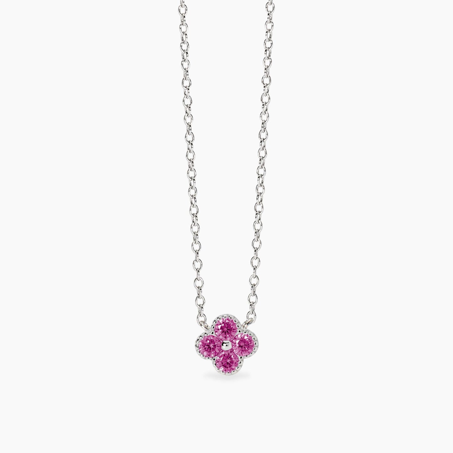 Collana Mabina donna Fiore tormaline rosa
