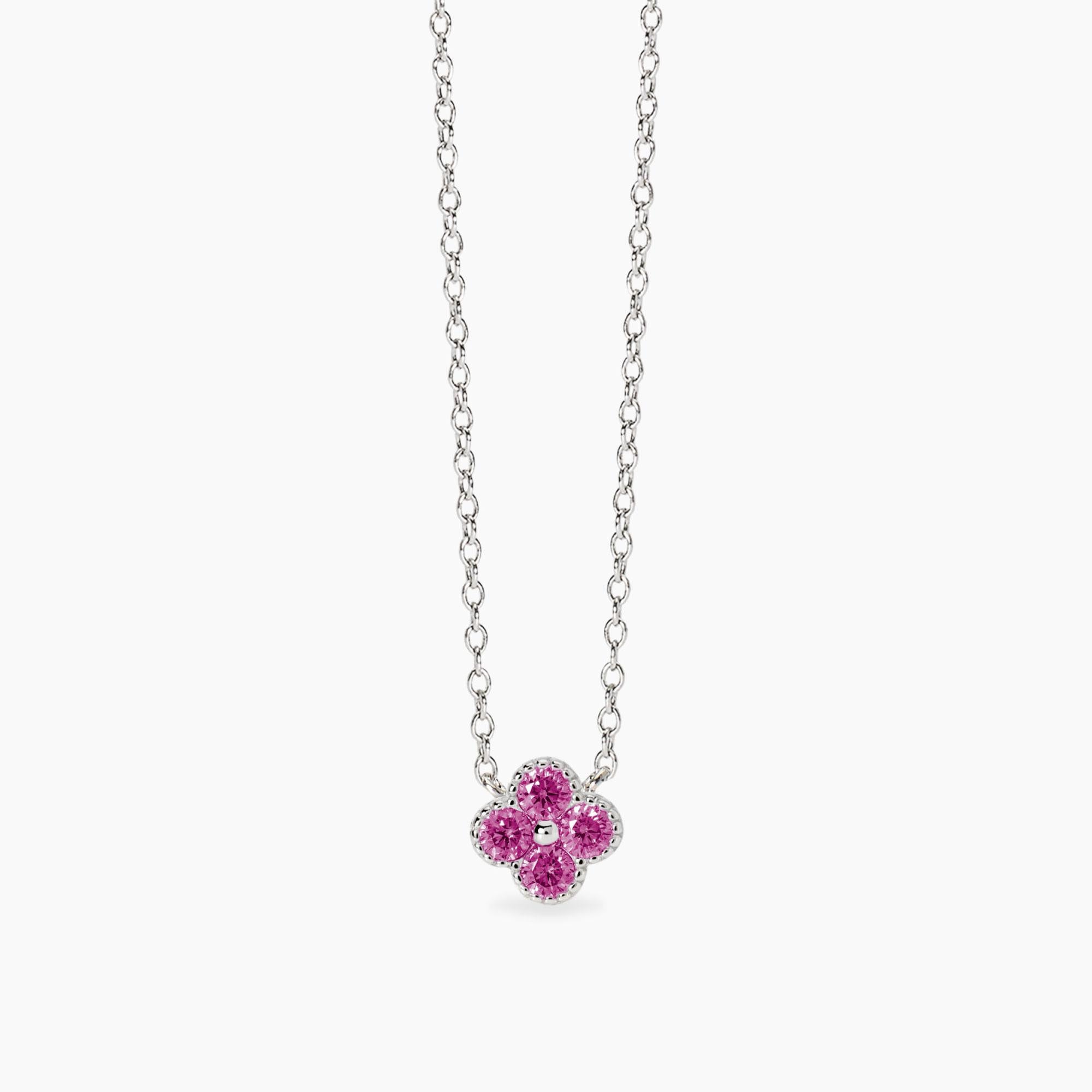 Collana Mabina donna Fiore tormaline rosa