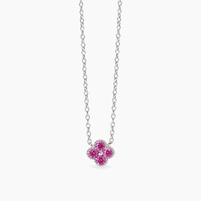 Collana Mabina donna Fiore tormaline rosa