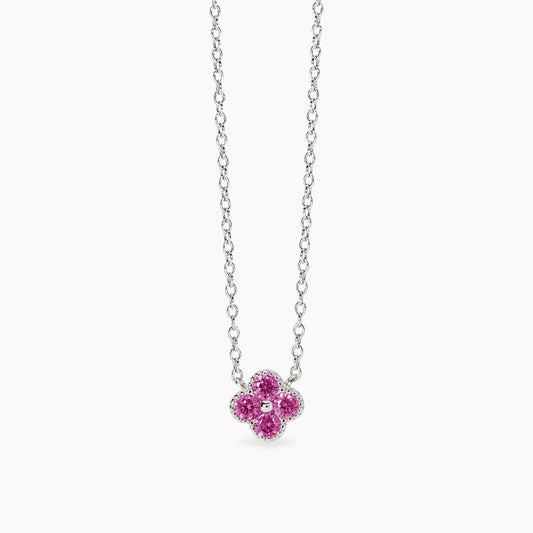 Collana Mabina donna Fiore tormaline rosa