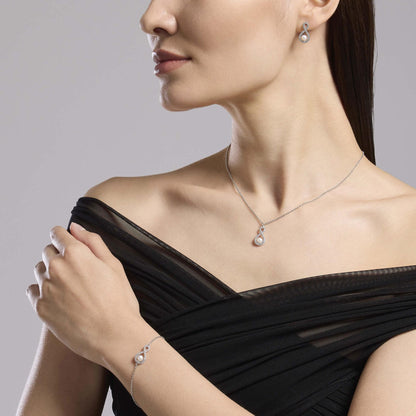 Orecchini Mabina donna Infinito e perle coltivate