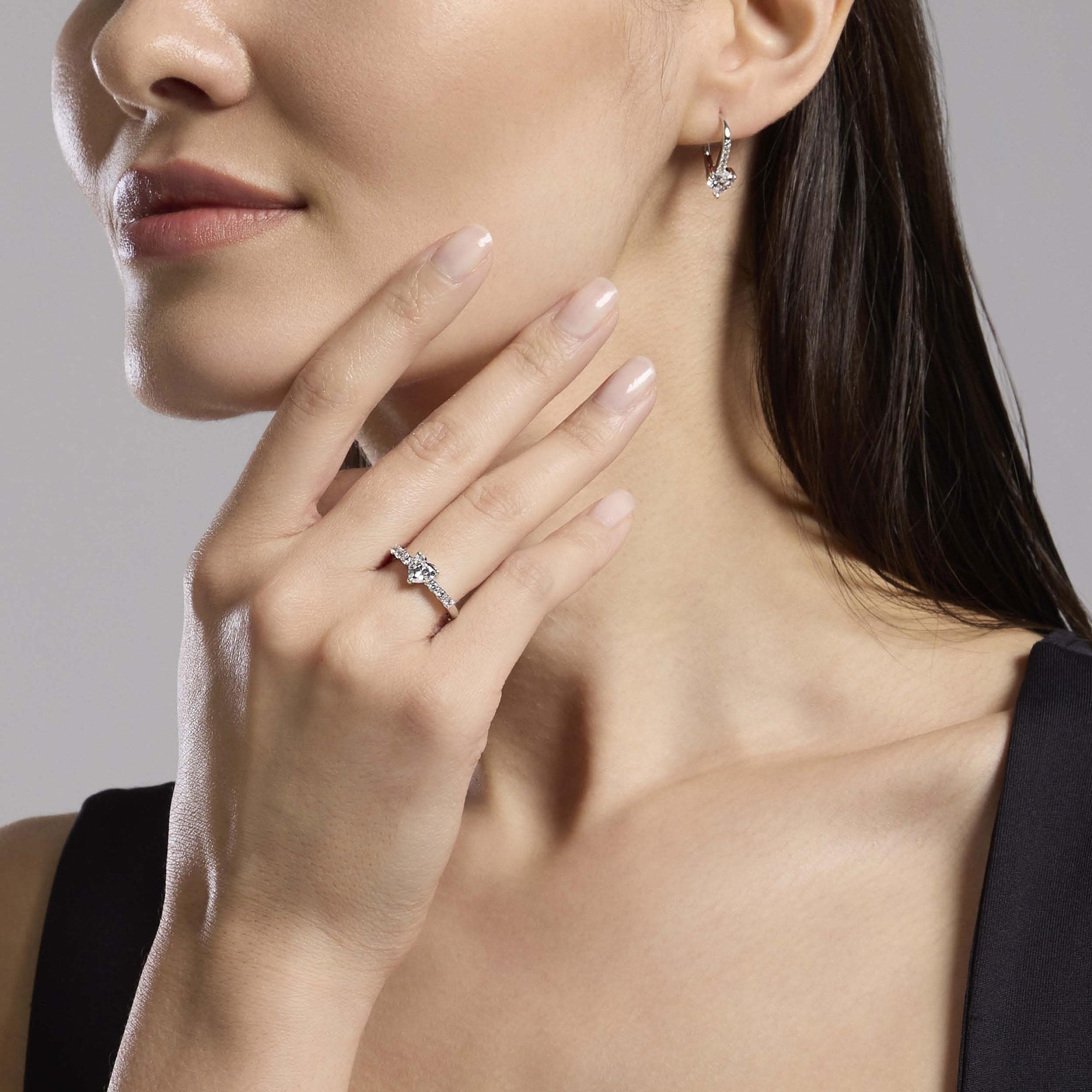Orecchini Mabina donna Monachella con zircone a cuore