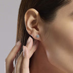Orecchini Mabina donna Bottoncino con zirconi