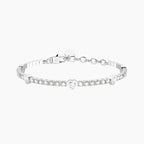 Bracciale Kidult donna Tennis cristalli e cuori Energia-Fortuna