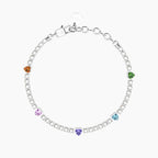 Bracciale Kidult donna Tennis e cuori multicolor Energia-Fortuna