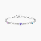 Bracciale Kidult donna Tennis e cuori multicolor Energia-Fortuna