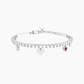 Bracciale Kidult donna Tennis con ciondoli cuore Love-Vita